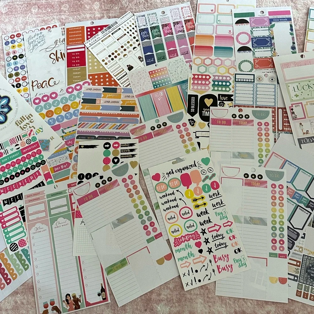Huge Lot of Happy Planner and Planner Stickers Over 230 Sheets